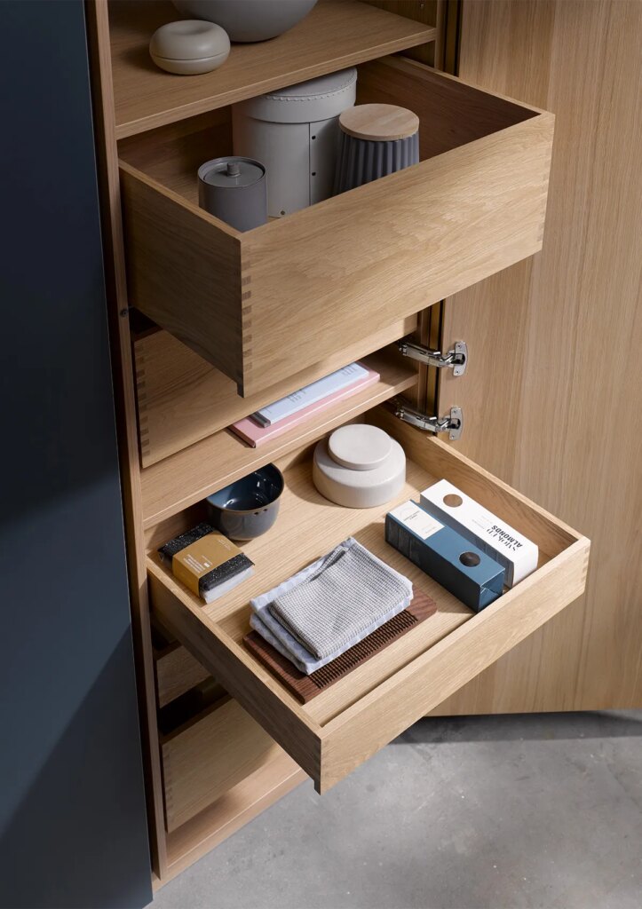 Premium Häcker kitchen cabinet storage solutions with real timber drawers