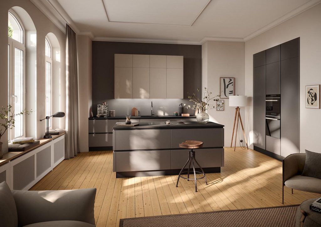 Charcoal Kitchen Design Ideas: Australia's Moody 2026 Favourite Charcoal Island Only, Light Perimeter