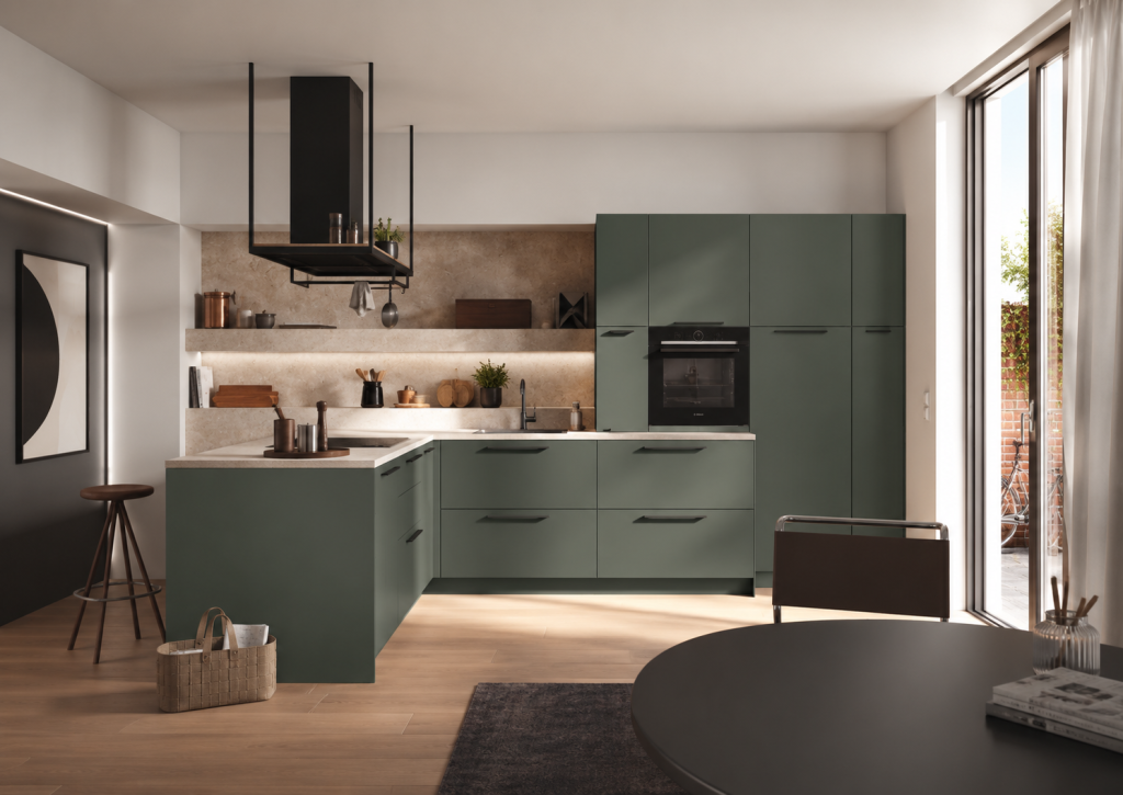 Emerald Green Kitchen Design Ideas: Australia's Bold 2026 Trend Emerald with Light Stone for a Softer Contemporary Feel